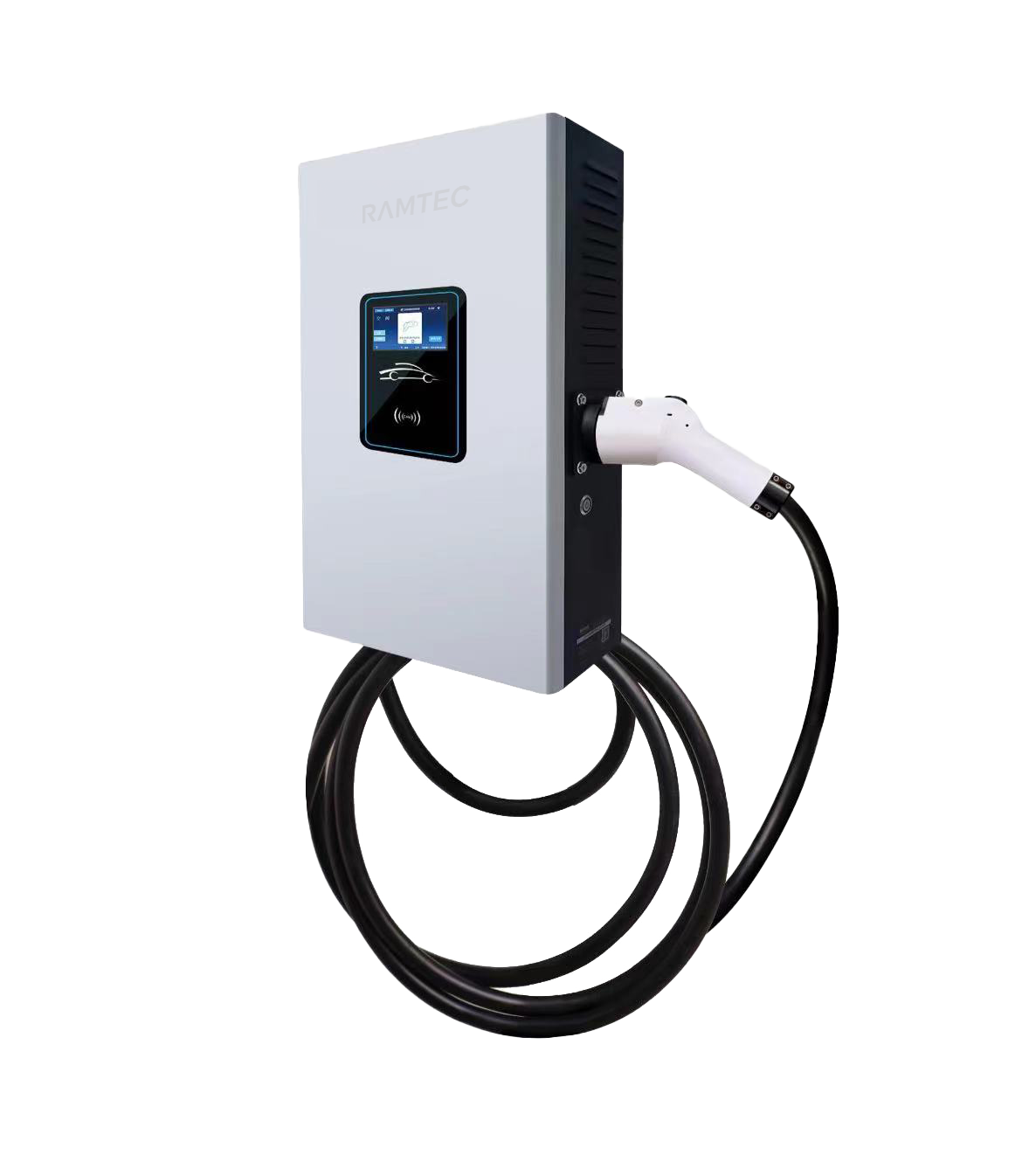 RAMTEC Mini DC Fast Charger 30kW  เครื่องชาร์จรถ EV แบบเร็วขนาด 30kW มาพร้อม OCPP1.6 สามารถปรับแต่งเก็บเงินได้