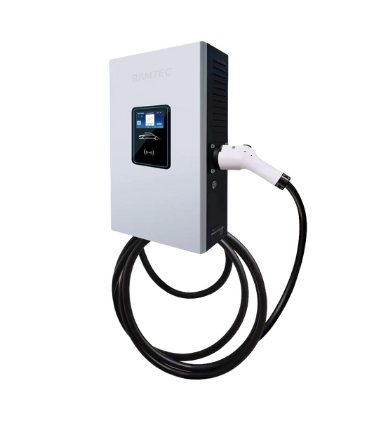 RAMTEC Mini DC Fast Charger 30kW  เครื่องชาร์จรถ EV แบบเร็วขนาด 30kW มาพร้อม OCPP1.6 สามารถปรับแต่งเก็บเงินได้